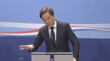Prime Minister Mark Rutte during a press conference. 29 Jan. 2021