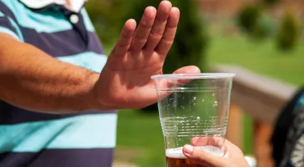 Stop alcohol concept