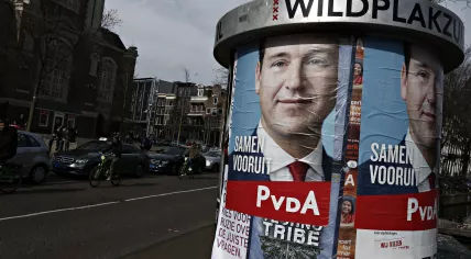 Lodewijk Asscher on a PvdA election poster