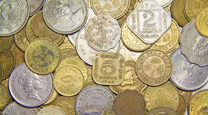 Old colonial coins
