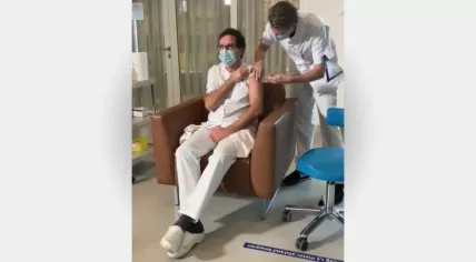 Diederik Gommers gets vaccinated against coronavirus. 6 Jan. 2020