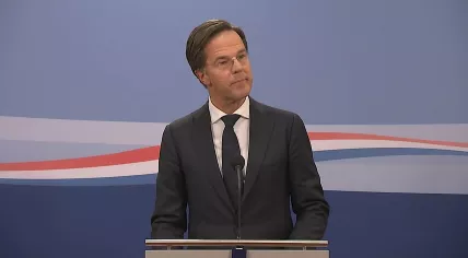 Mark Rutte announcing the early end of his third Cabinet governing the Netherlands. 15 Jan. 2021