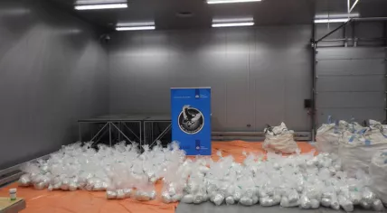 1,500 kilos of heroin found at the Rotterdam port in a shipment of Himalayan salt from Pakistan, February 2021