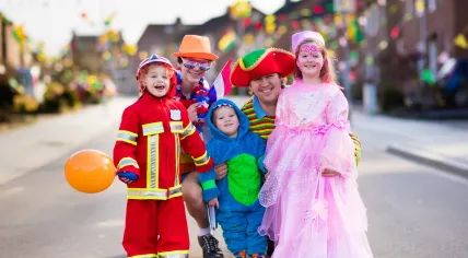 Family on carnival