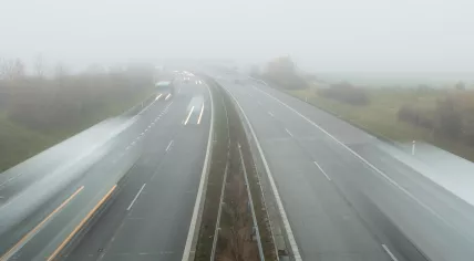 Foggy highway