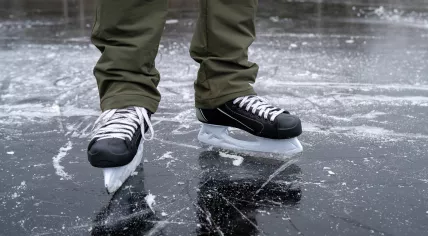 Skating on natural ice