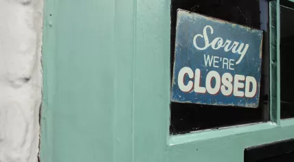 Closed sign