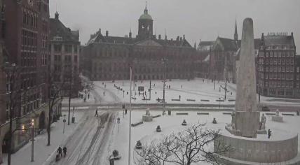 Amsterdam covered in snow