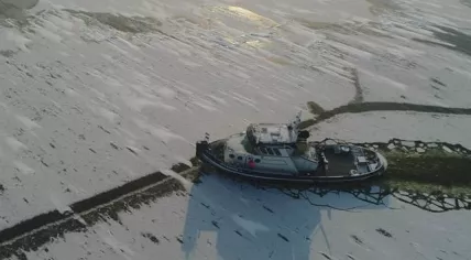 Icebreaker on the Markermeer, 28 February 2018