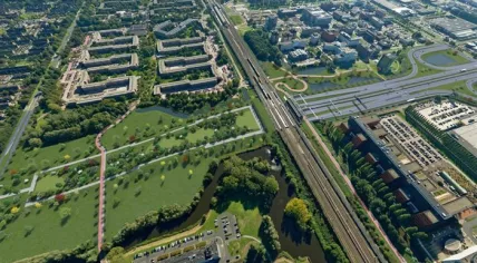 Plans for a park on the roof of the A9 tunnel in Amsterdam Zuidoost