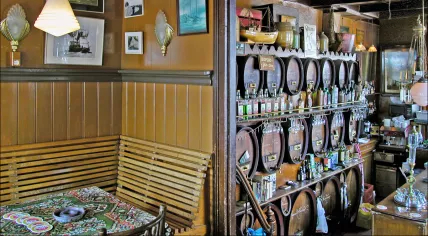 Inside Cafe de Druif on Rapenburgerplein in Amsterdam. 11 May 2006