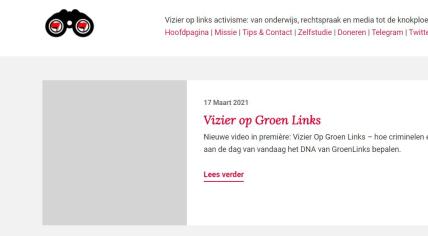 Screenshot of the Vizier Op Links website, 22 March 2021