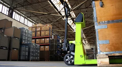Pallets in a warehouse