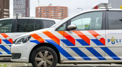 Police cars in Rotterdam, The Netherlands.
