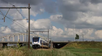 A NS Sprinter train near Moordrecht. 20 June 2020
