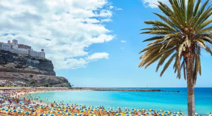 Amadores beach in Gran Canaria.