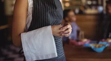 Server in restaurant