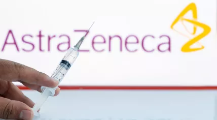 Logo of AstraZeneca, British-Swedish multinational pharmaceutical and biotechnology company.