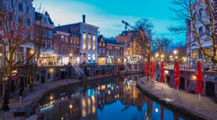 Utrecht city center in January 2021.