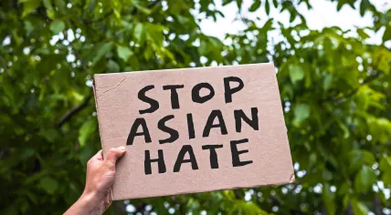 stop asian hate sign