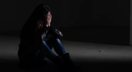 A teenage girl suffering from depression.