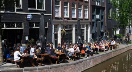 A terrace in Amsterdam.