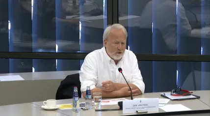 Jaap van Dissel of the RIVM appears before a public health committee meeting on 22 April 2021 