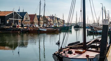 Fishing boats at the port of Urk.