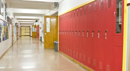 School corridor.