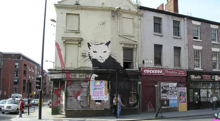 Banksy artwork in Liverpool.
