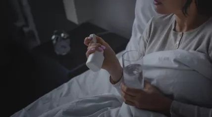 Woman with a sleeping disorder.