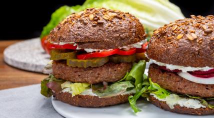 Vegan burgers.