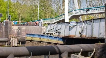 Gerrit Krolbrug in the city of Groningen after the incident. 15 May 2021.