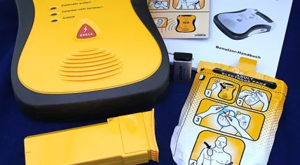 Automated external defibrillator (AED).