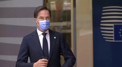 Mark Rutte arriving at the European Council meeting in Brussels on 24 June 2021