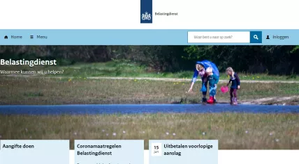 Screenshot of the Dutch Tax Authority's website, 9 June 2021