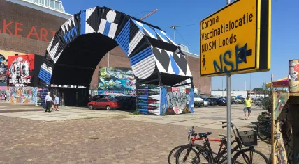 The Covid-19 vaccination site at NDSM in Amsterdam-Noord. 7 June 2021