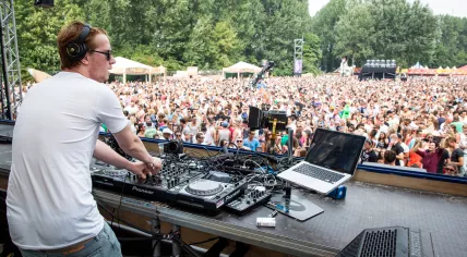 Bakermat performs a set to a packed crowd at Mysteryland in 2013