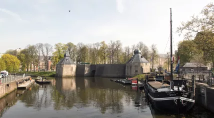 Old defense buildings in front of the Military Academy in Breda