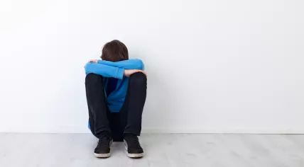 Undated photo of a sad child