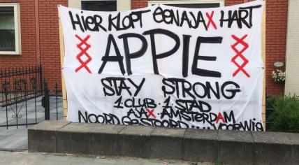 Tribute to Abdelhak Nouri in front of his family’s home in the Geuzenveld neighborhood of Amsterdam Nieuw-West. 13 July 2017