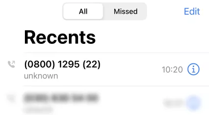 The recent call list from someone trying to reach the GGD Janssen Vaccine phone number when it opened. 23 June 2021