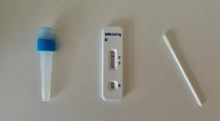 A negative coronavirus antigen test. 29 June 2021