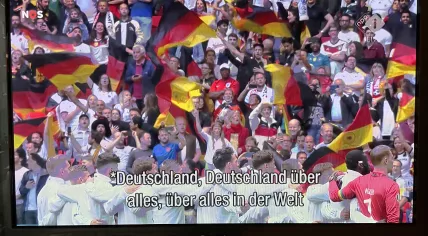 NPO uses wrong subtitles for Germany's national anthem before England-Germany match in UEFA Euro 2020, 29 June 2021