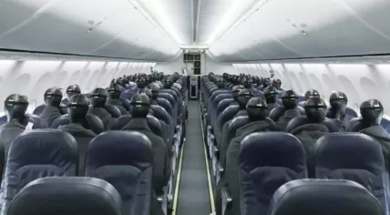 Experiment into spreading of coronavirus on planes.