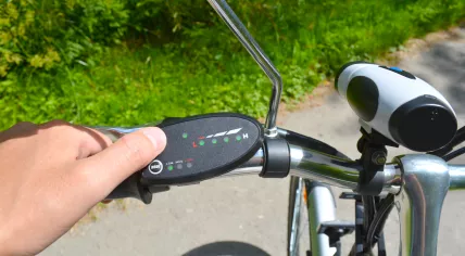 Man on e-bike