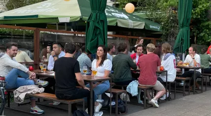 Biertuin in Amsterdam July 9, 2021