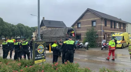 Police and emergency services getting ready to help flood stricken Limburg, 15 July 2021