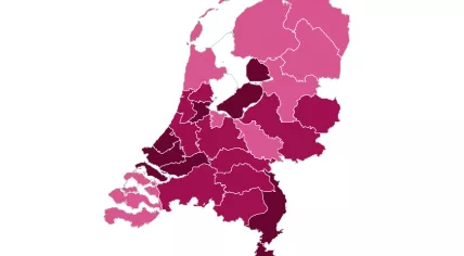 A map depicting the Dutch government’s domestic coronavirus risk assessment on August 11, 2021