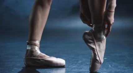 Ballet pointe shoes
